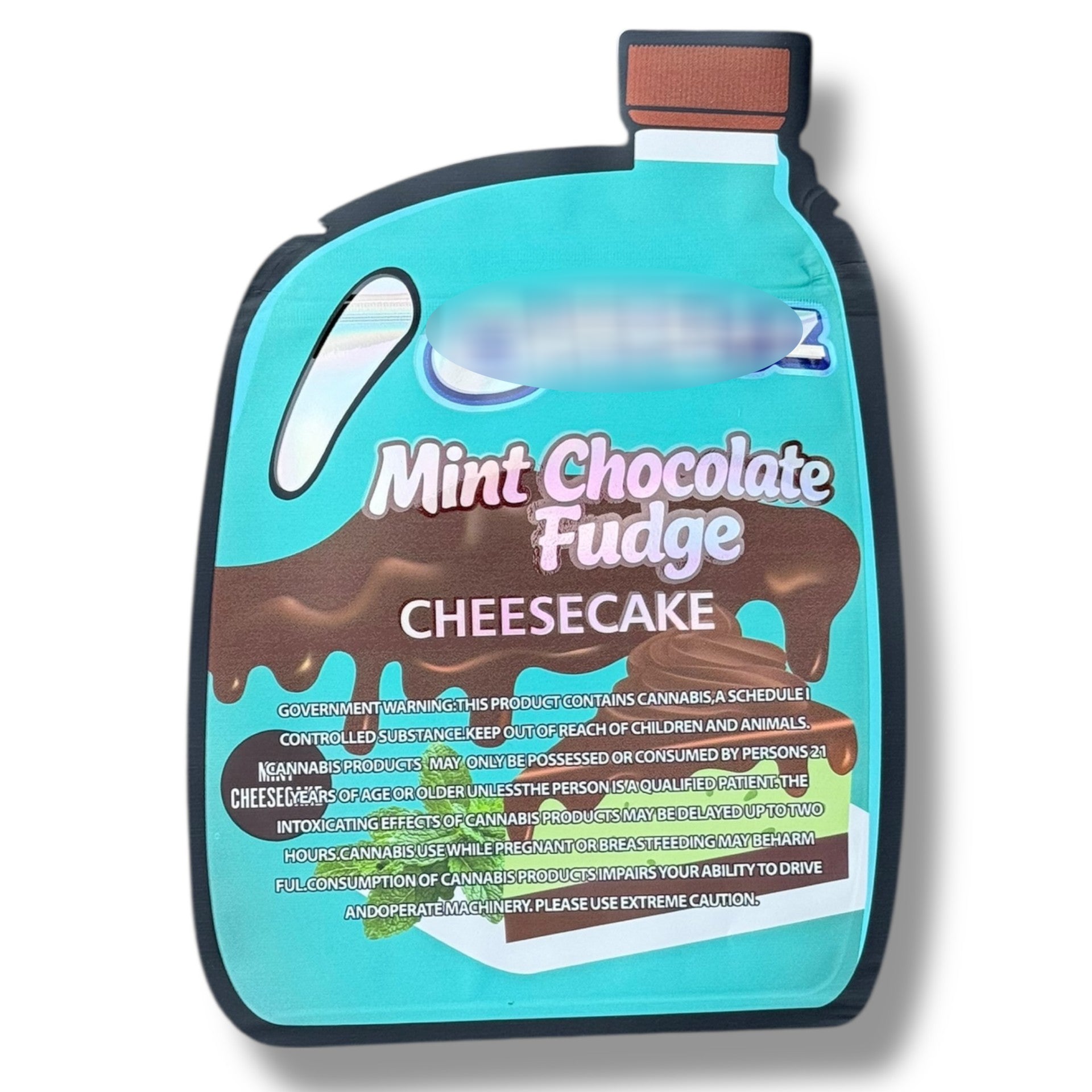 Mint Chocolate Fudge Cheesecake Mylar Bag 3.5g shape bags Gear Shifters