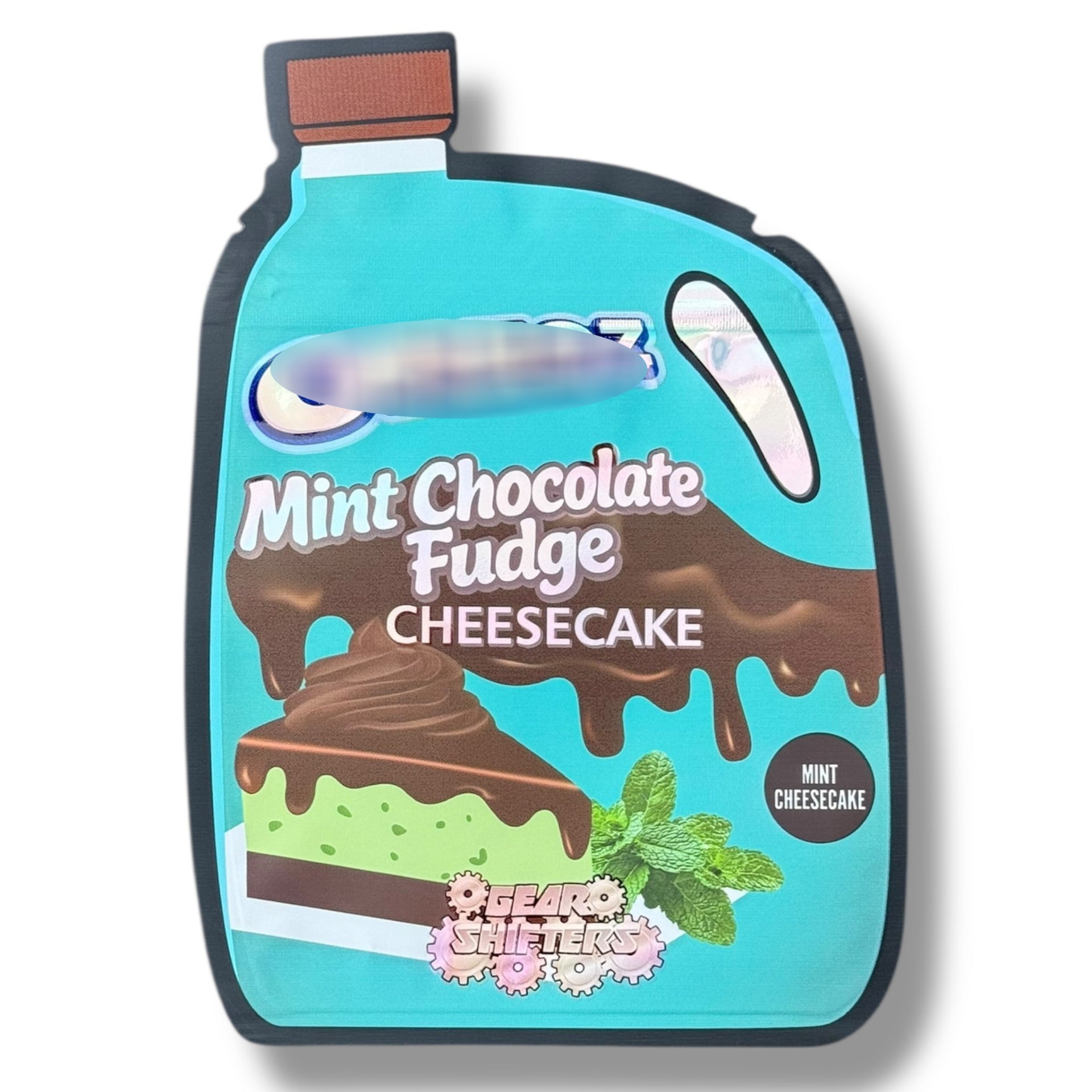 Mint Chocolate Fudge Cheesecake Mylar Bag 3.5g shape bags Gear Shifters