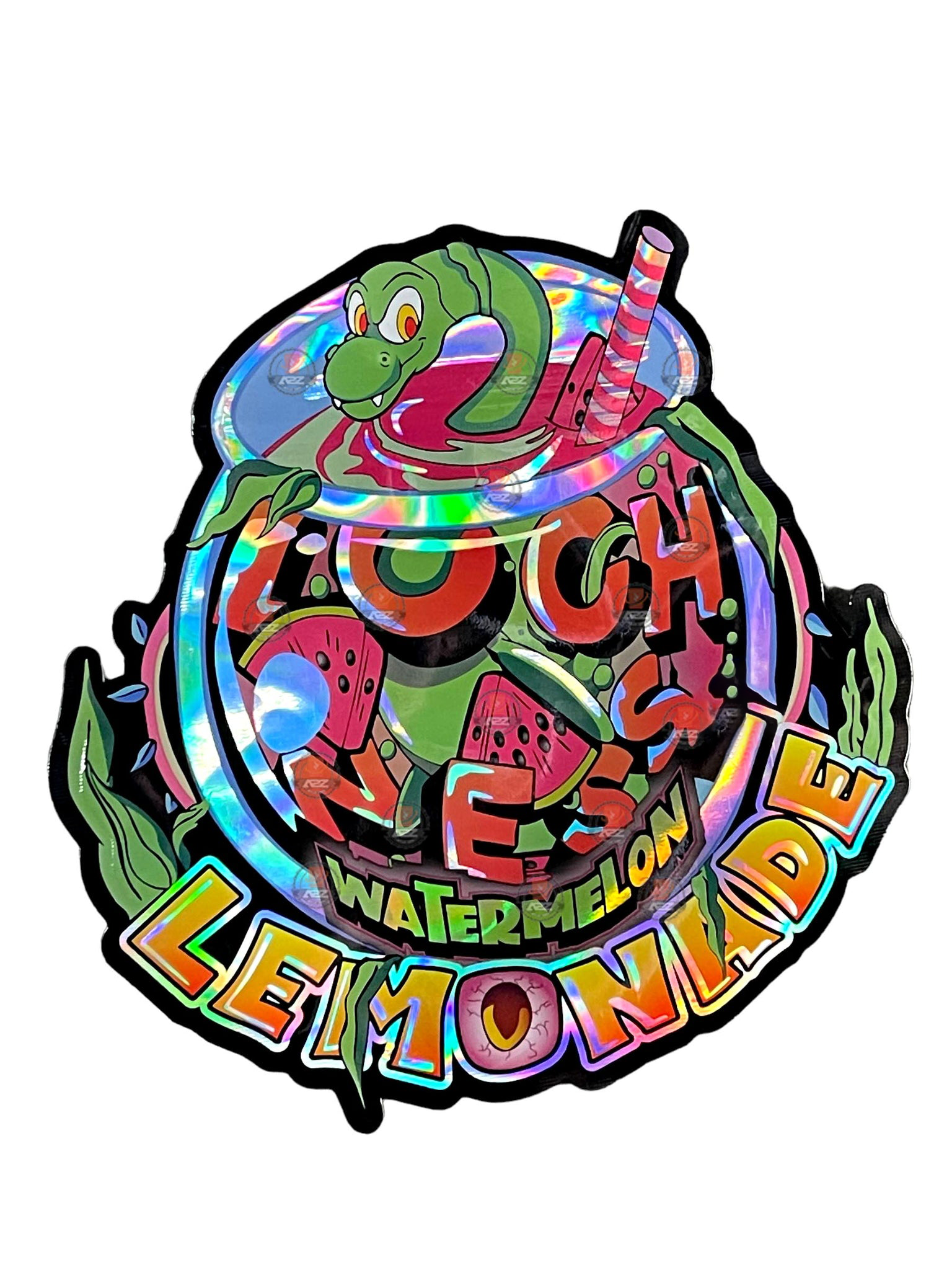 Loch Ness Monster Watermelon Lemonade 3.5 grams Mylar Bag Holographic