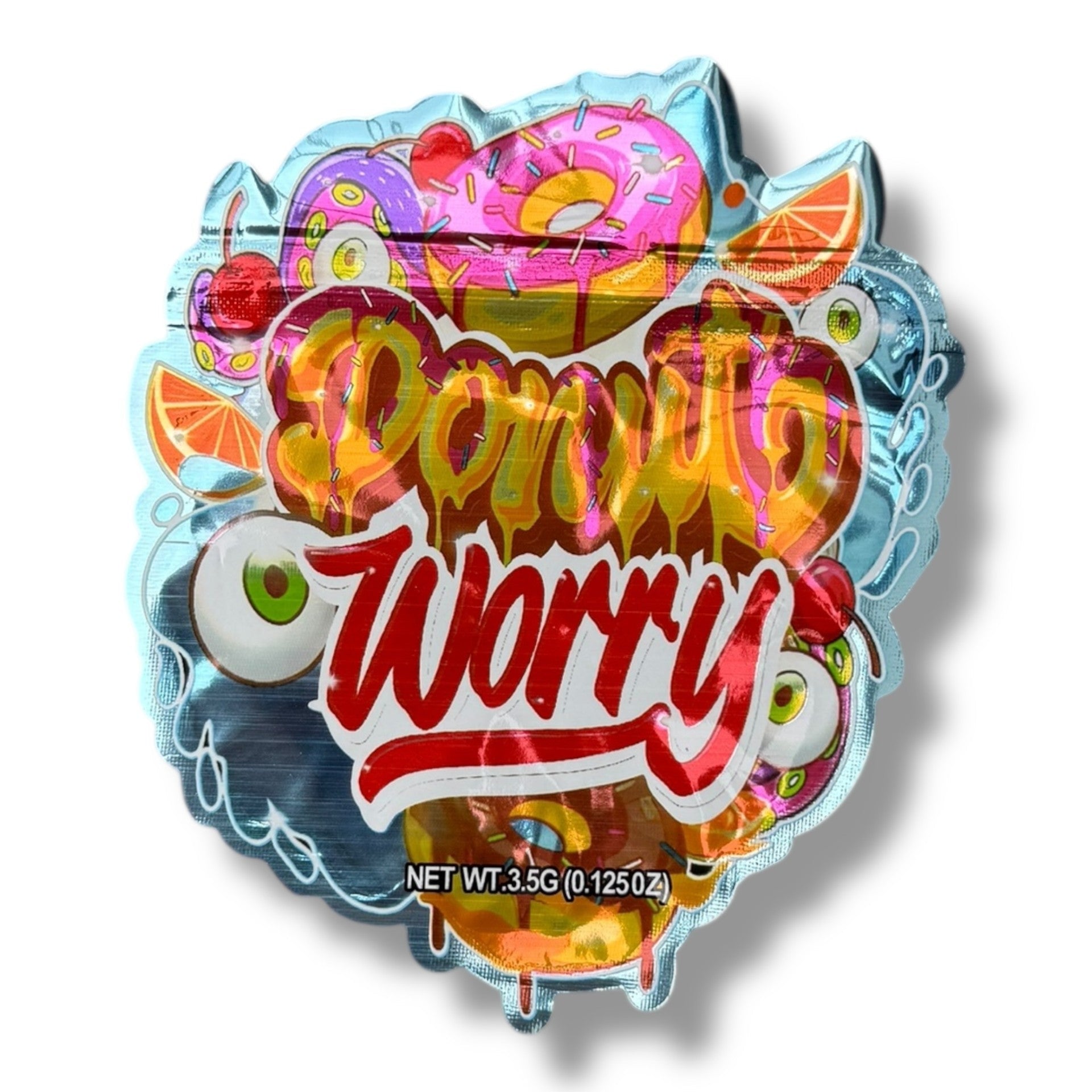 Donut Worry 3.5g Mylar Bags & Boxes with Window
