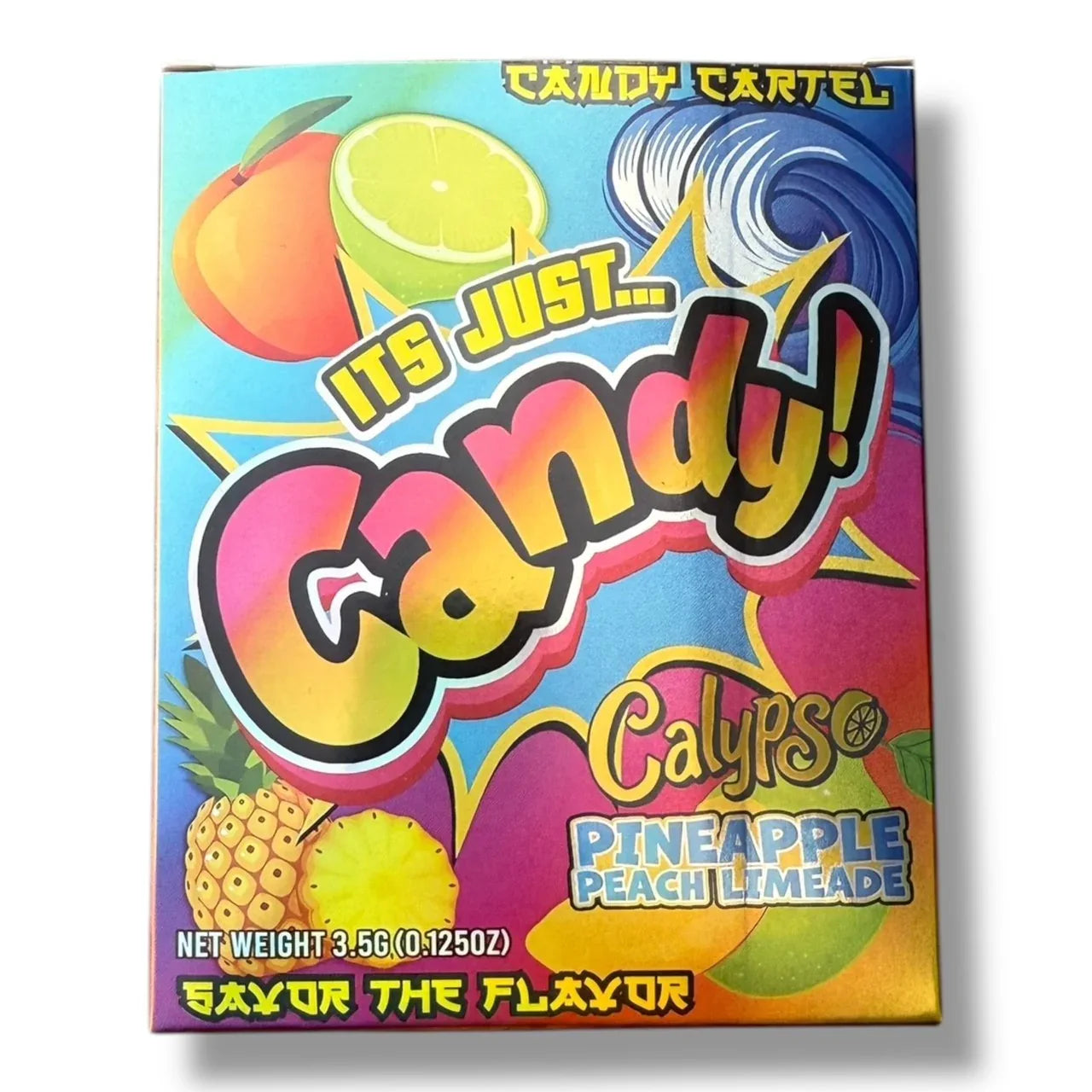 Candy Calypso Pineapple Peach limeade Mylar Bags with Boxes 3.5g Box Packaging Candy Cartel - Black Unicorn Hub