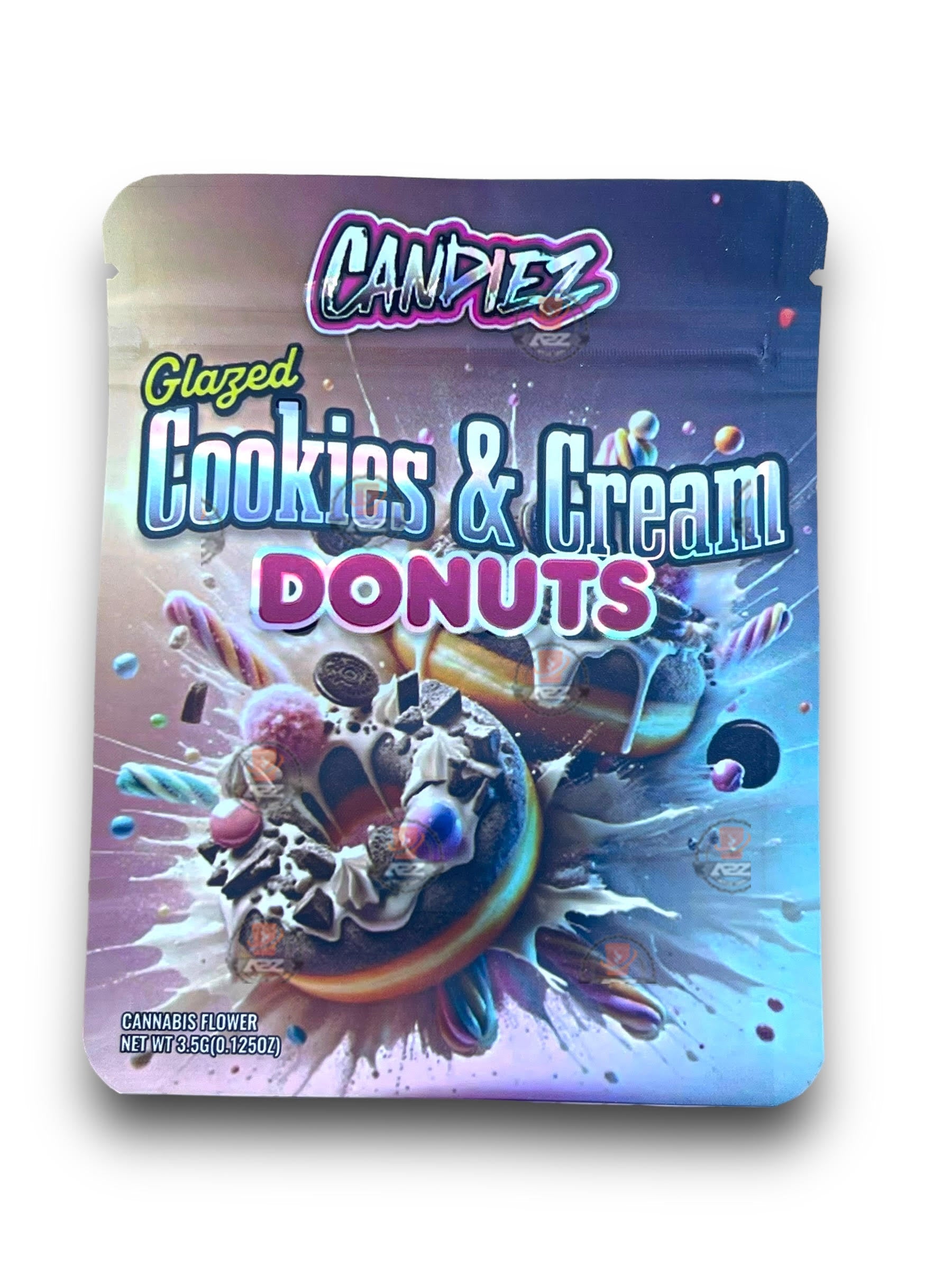 Candiez Glazed Cookies & Cream Donuts 3.5G Mylar Bags Holographic