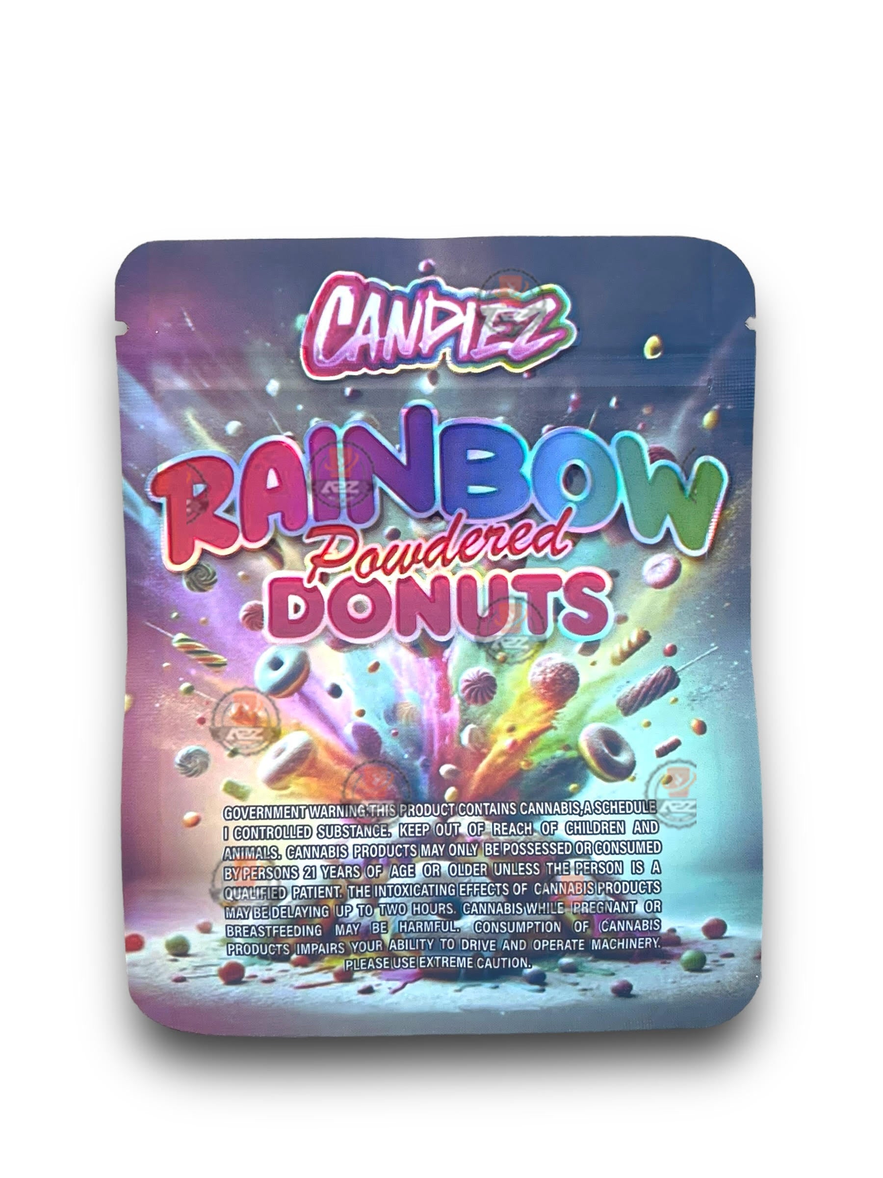 Candiez Rainbow Powdered Donuts 3.5G Mylar Bags Holographic