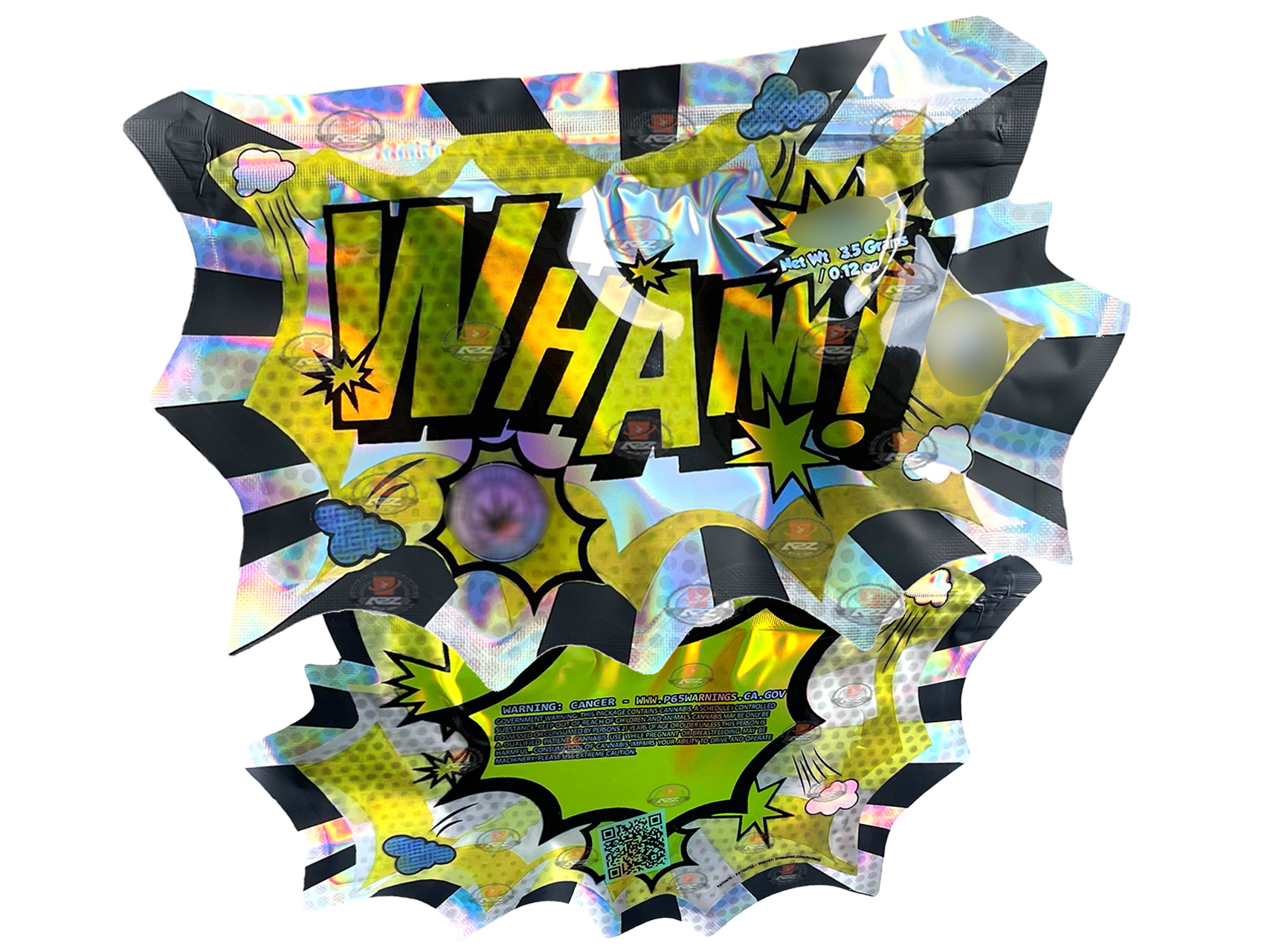 Lil Baby WHAM Gold 2023 Edition Cut Out Mylar Bags 3.5g Die Cut Holographic