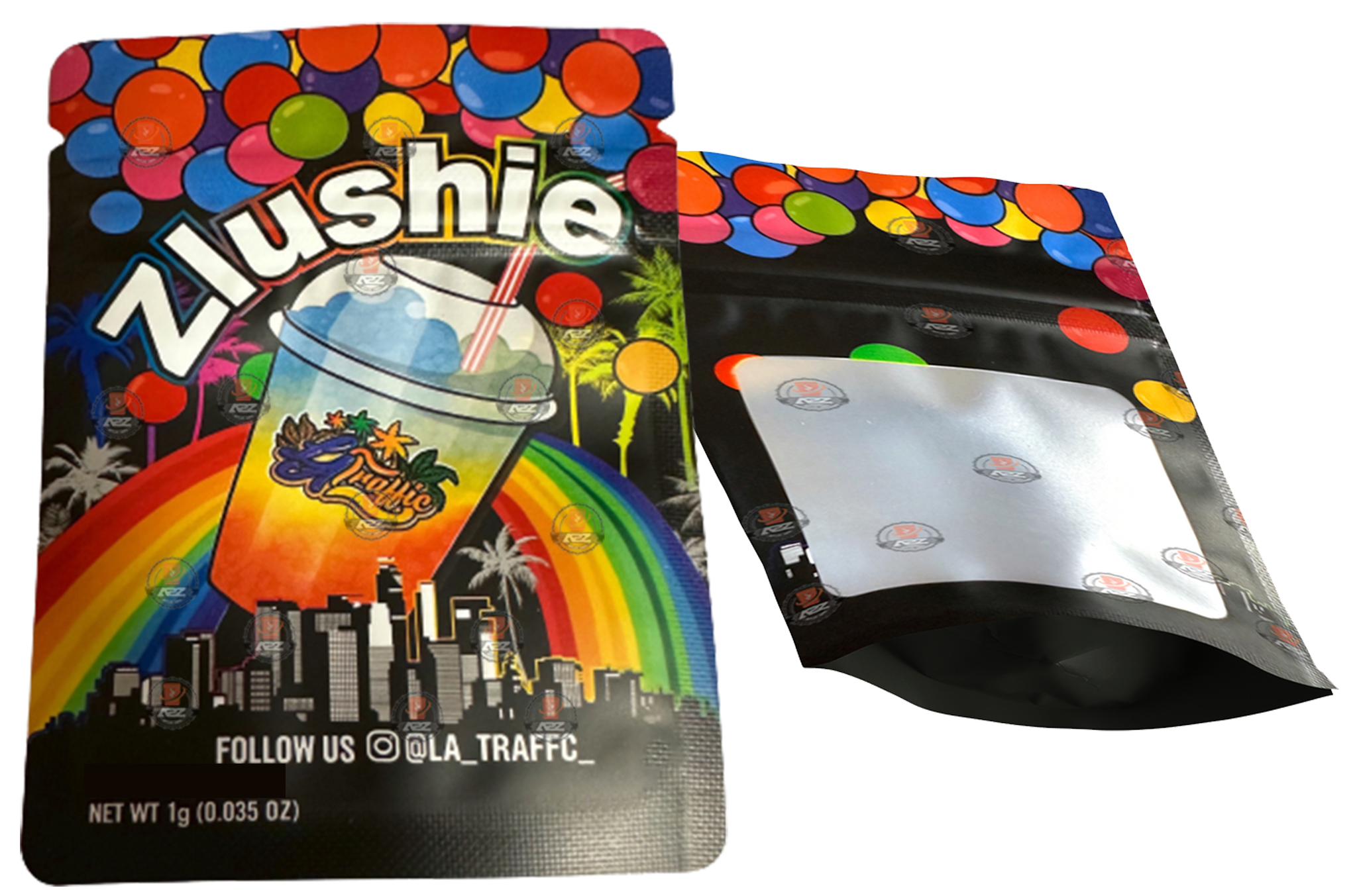 Zlushie 1 Gram Mylar bags with window - Packaging Only