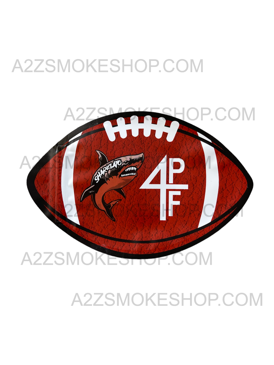 Football Sharklato cut out Mylar zip lock bag 3.5G