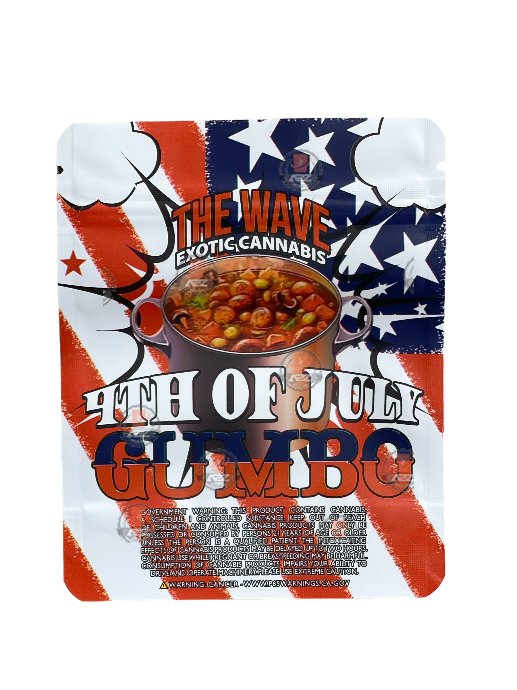 4th of July Gumbo Mylar Bags 3.5g The Wave