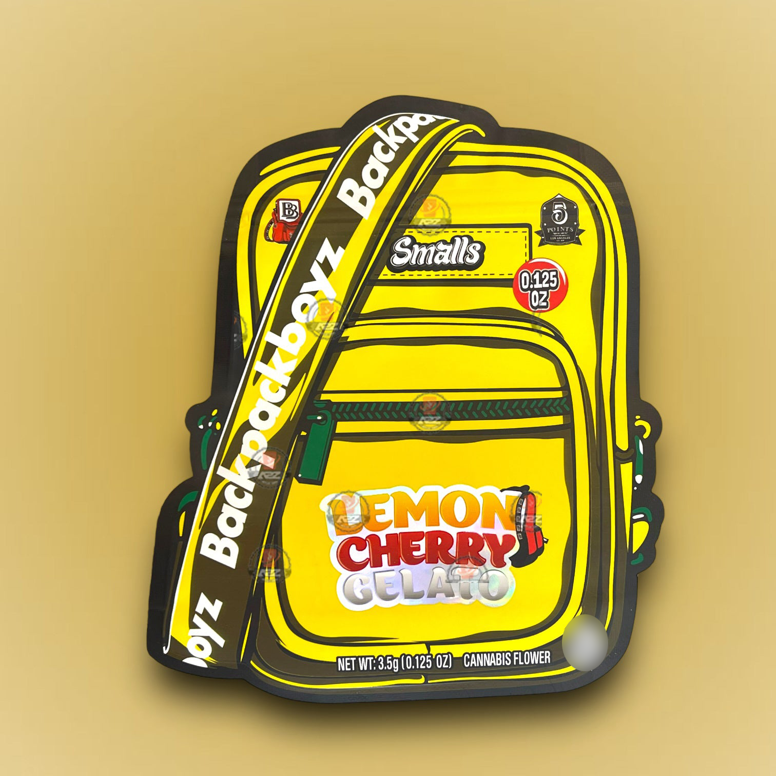 Lemon Cherry Gelato 3.5 G Myar Bag- Die Cut- Backpack Shape