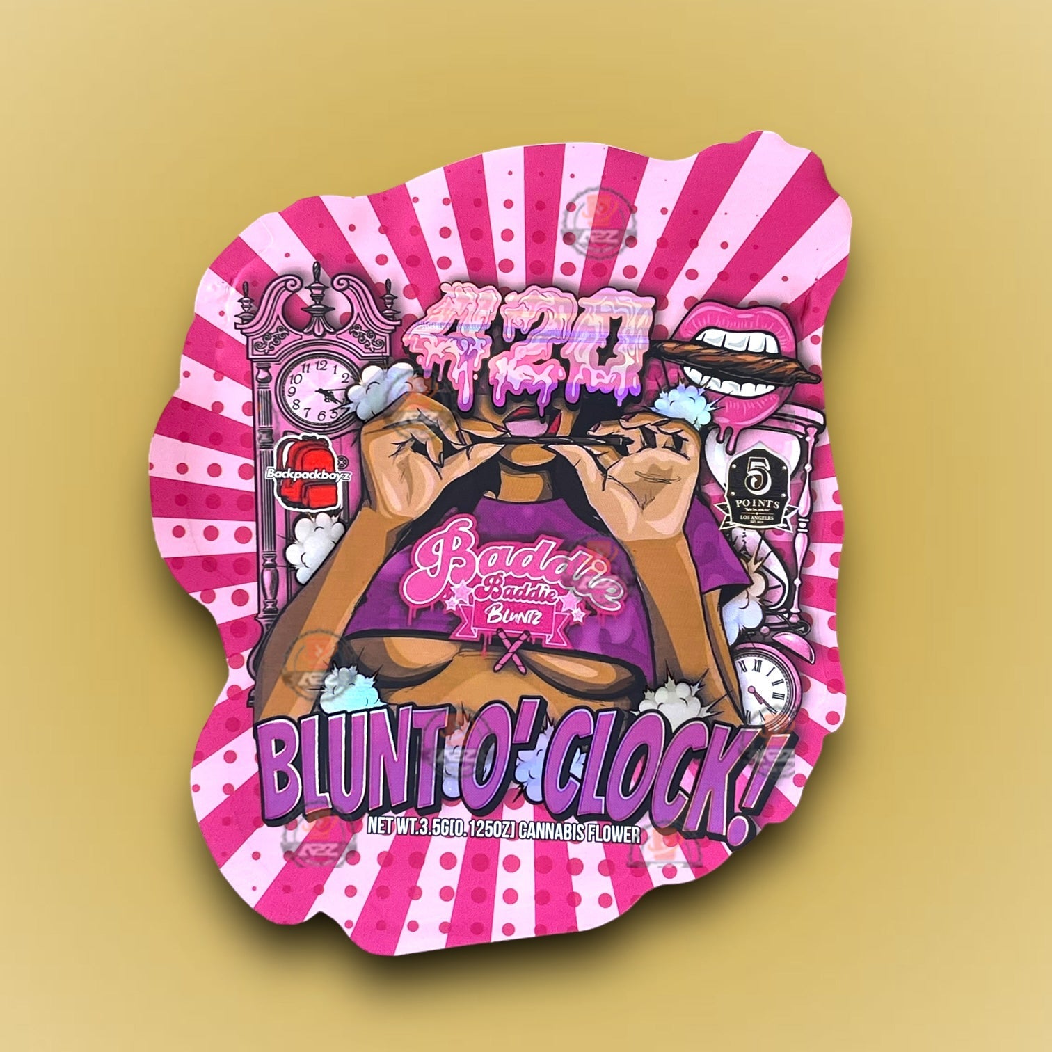 Guccilato Smoke House Cut Out Mylar Bags 3.5g Hight Tolerance